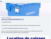 Tablet Screenshot of box-de-demenagement.ch